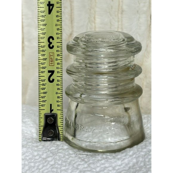Vintage Hemingray 10 Insulator Excellent Condition No Chips Or Cracks Has Rust - Picture 11 of 12